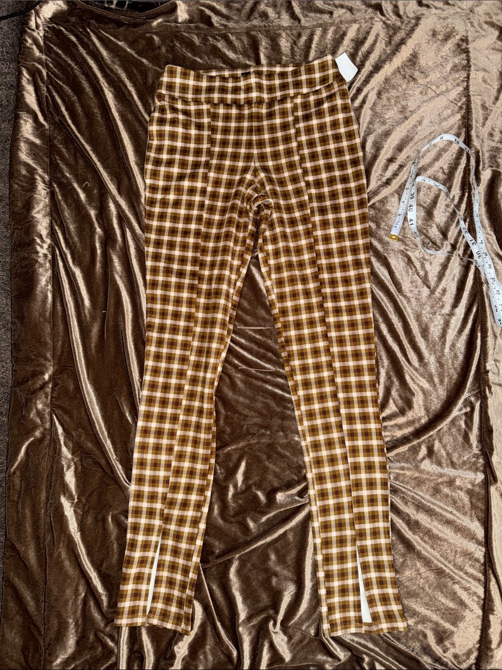 Forever 21 Brown Plaid with slits on the bottom